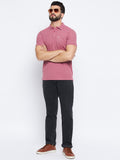 Neva Men Polo Neck Half Sleeves T-shirt Solid Pattern Chest Pocket