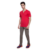 Henley Neck T-Shirt For Men- Bubble Gum