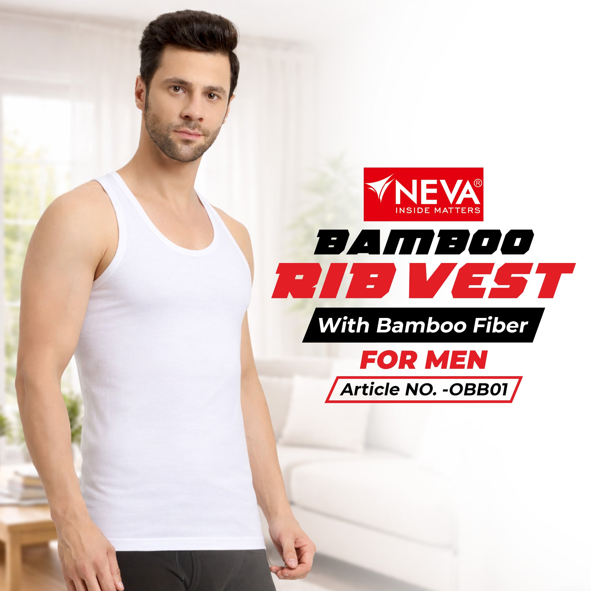 Bamboo Rib Vest (Pack of 2)