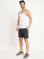 Neva Men Bermuda Elasticated drawstring waistband side pockets solid pattern