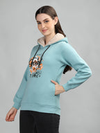 Neva Women Hoody Neck Full Sleeves Sweatshirt Printed pattern