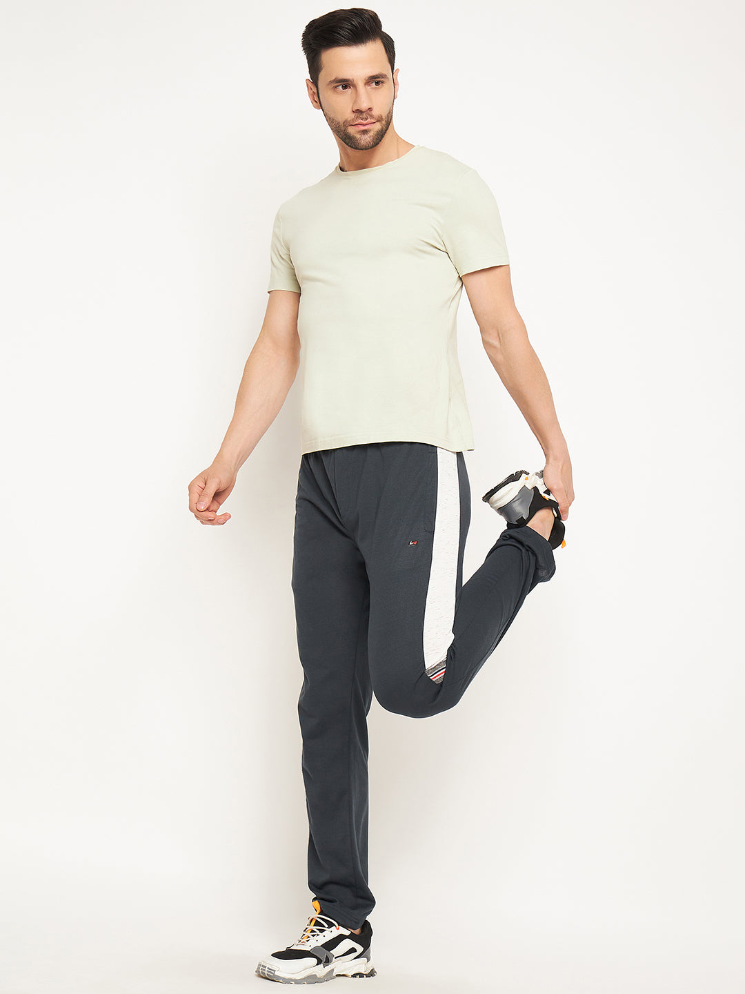 Neva Men Trackpants Elasticated Drawstring waistband Regular Fit contrast Side panel