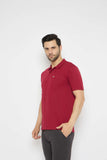 Neva Polo Neck Solid Men tshirt Half sleeves chest pocket