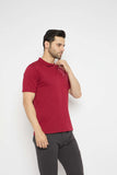 Neva Polo Neck Solid Men tshirt Half sleeves chest pocket