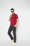 Neva Polo Neck Solid Men tshirt Half sleeves chest pocket