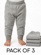Neva Kids Unisex (Boys and Girls) 3 Lowers Set Esancia Thermal- Milange Grey