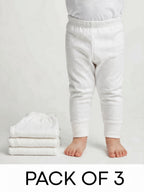 Neva Kids Unisex (Boys and Girls) 3 Lowers Set Esancia Thermal- Off White