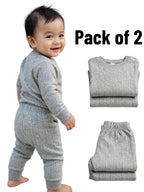 Neva thermal Set For Kids (Esancia)- Milange Grey - 2 pairs