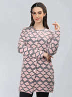 Neva Women Cardigan Button Closure Symmetrical Pattern