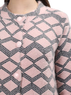 Neva Women Cardigan Button Closure Symmetrical Pattern