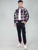 Neva Men T-Neck Full Sleeves Sweatshirt Chequered pattern