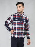 Neva Men T-Neck Full Sleeves Sweatshirt Chequered pattern