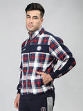 Neva Men T-Neck Full Sleeves Sweatshirt Chequered pattern