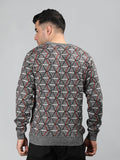 Neva Men V-Neck Full Sleeves Sweater Symmetrical pattern