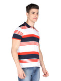 Neva Men Polo Neck Half Sleeves T-shirt Color Block pattern