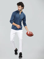 Neva Men T-Neck Full Sleeves T-shirt Textured pattern