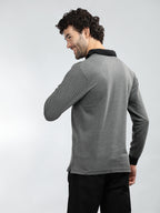 Neva Men Polo Neck Full Sleeves T-shirt Striped pattern