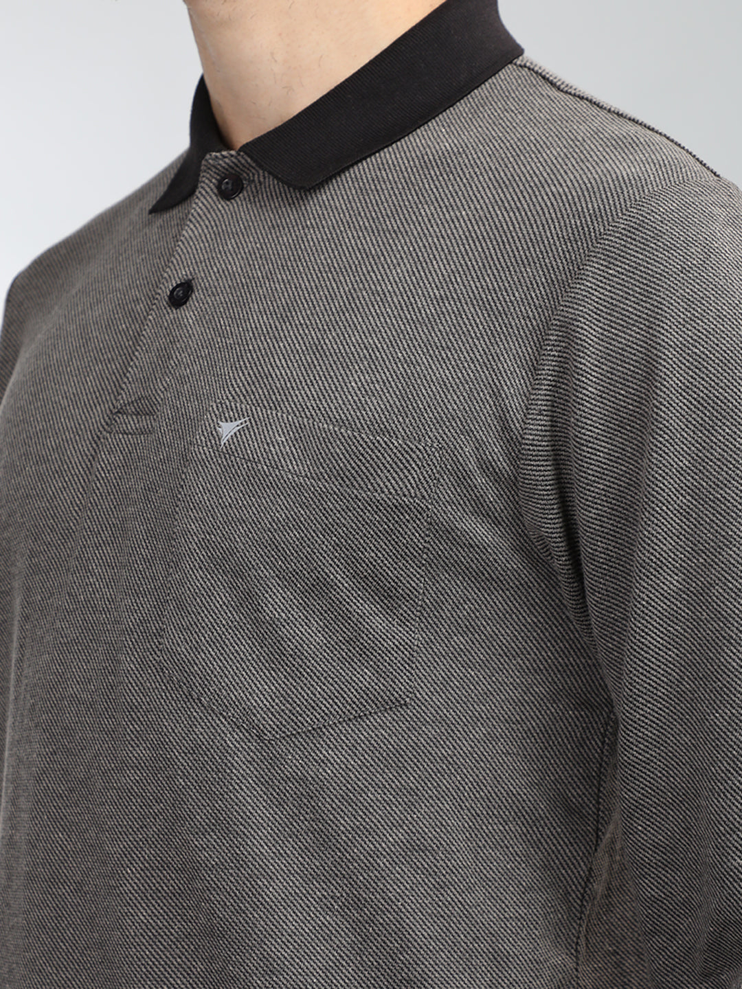 Neva Men Polo Neck Full Sleeves T-shirt Striped pattern