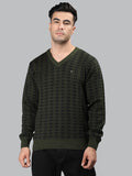 Neva Men V-Neck Full Sleeves Sweater Symmetrical pattern