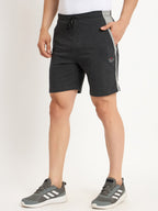 Neva Men Bermuda Elasticated drawstring waistband side pockets solid pattern