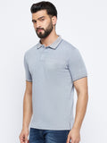 Neva Men Polo Neck Half Sleeves T-shirt Solid Pattern Chest Pocket