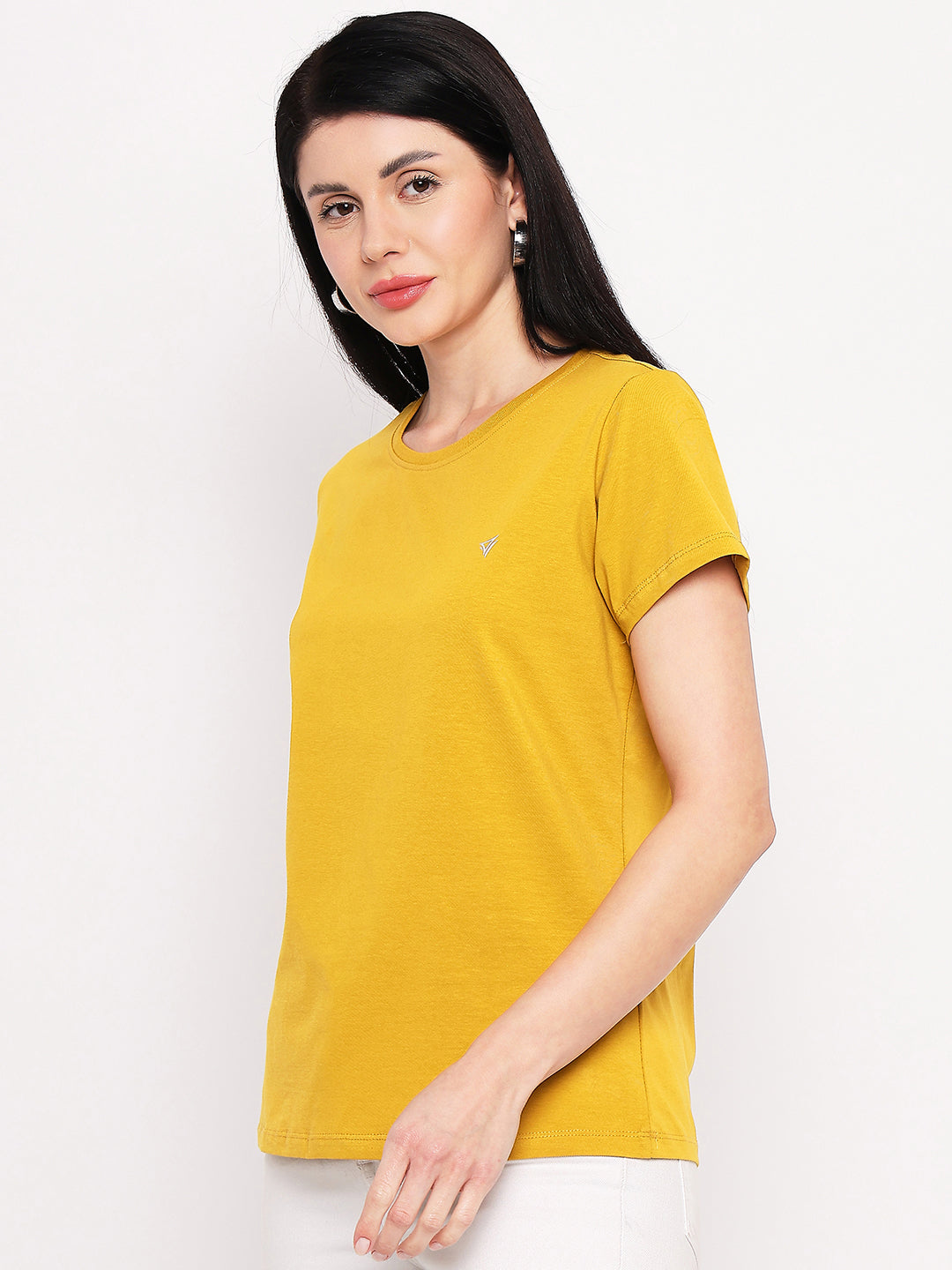 Neva Women T-shirt Half sleeves Round Neck Solid pattern Regular Fit