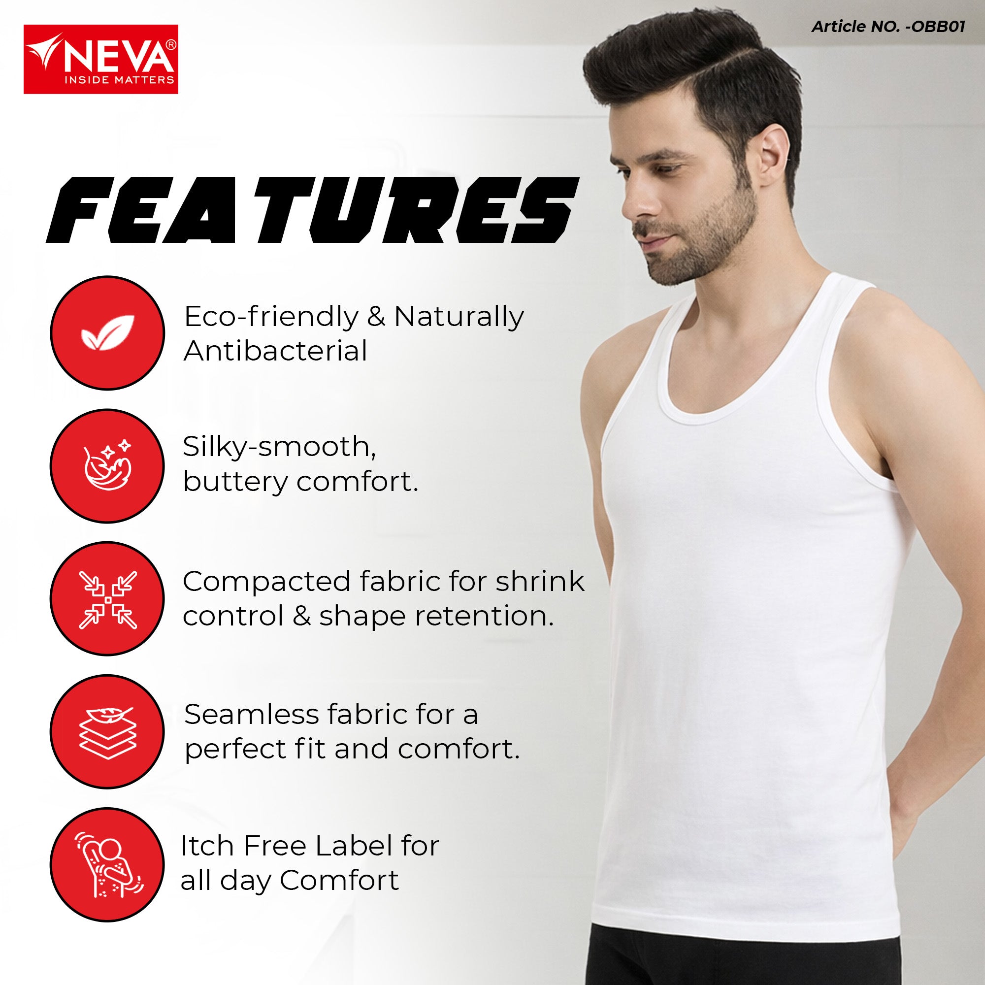 Bamboo Rib Vest (Pack of 2)