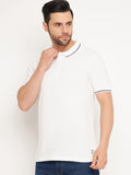 Neva Men Polo Neck Half Sleeves T-shirt Solid pattern Chest Pocket