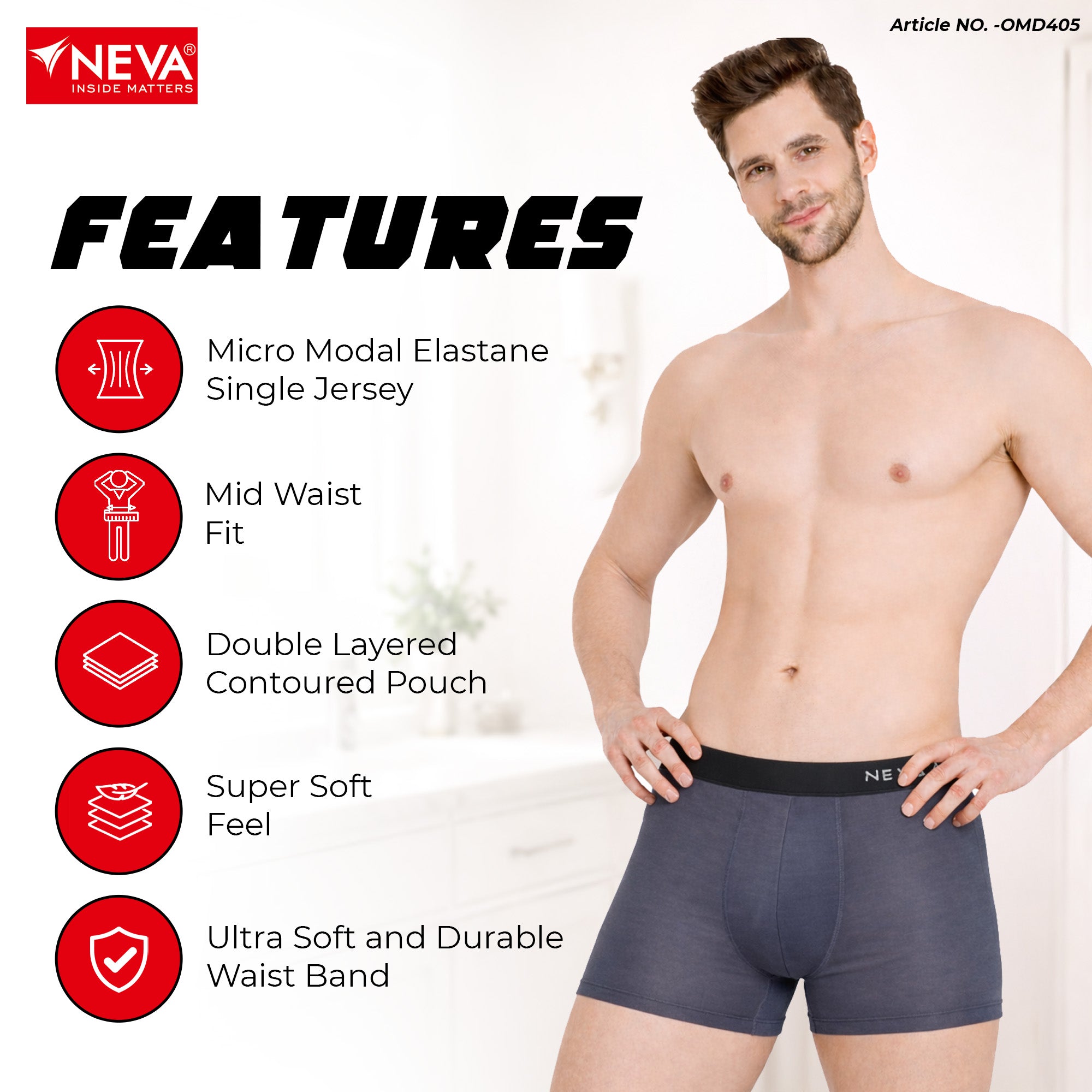 Modal Ultra Short Trunk (Pack of 3)