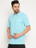 Neva Men Polo Neck Half Sleeves T-shirt Solid pattern Chest Pocket