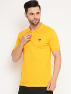 Neva Men Polo Neck Half Sleeves T-shirt Solid pattern