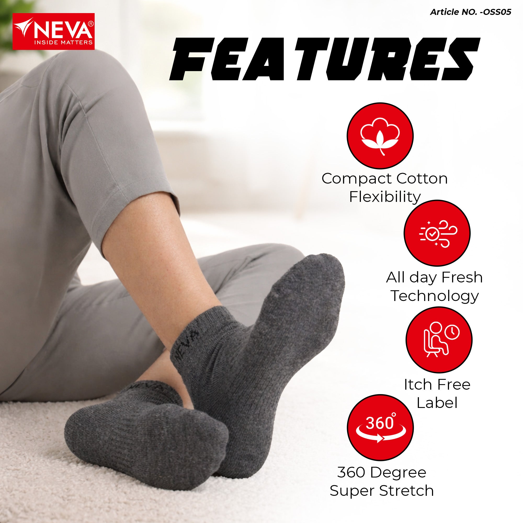 Low Show socks (Pack of 6)