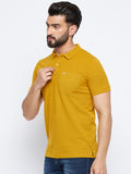 Neva Men Polo Neck Half Sleeves T-shirt Solid Pattern Chest Pocket