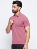 Neva Men Polo Neck Half Sleeves T-shirt Solid Pattern Chest Pocket