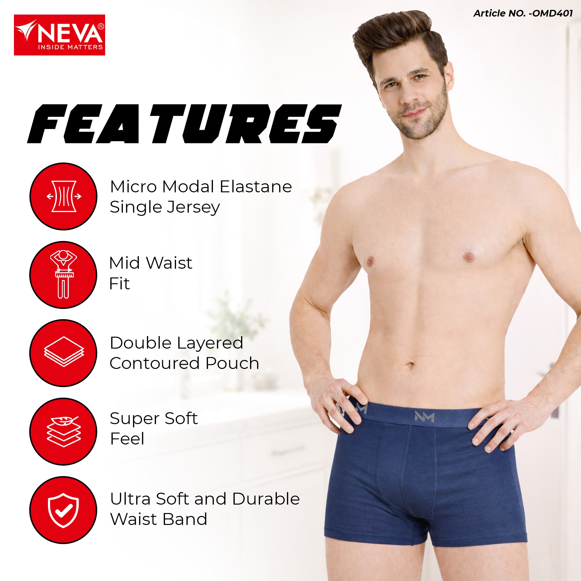 Modal Ultra Short Trunk (Pack of 3)