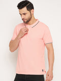 Neva Men Polo Neck Half Sleeves T-shirt Solid pattern Chest Pocket