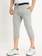 Neva Men Capri Elasticated drawstring waistband side pockets solid pattern