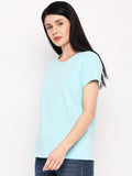 Neva Women T-shirt Half sleeves Round Neck Solid pattern Regular Fit