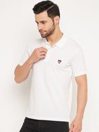 Neva Men Polo Neck Half Sleeves T-shirt Solid pattern