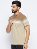 Neva Men Polo Neck Half Sleeves T-shirt colorblock Pattern Chest Pocket