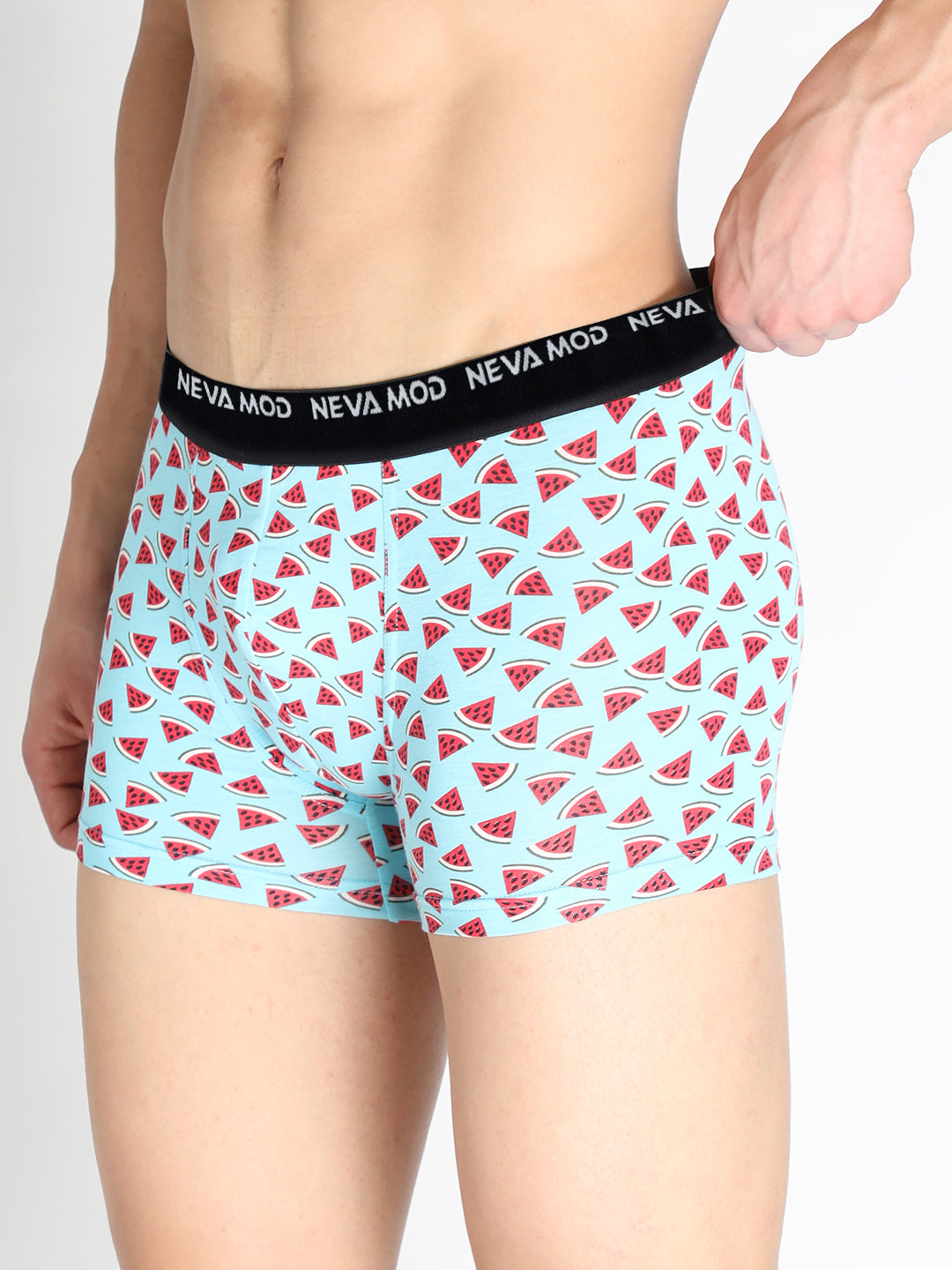 Neva Modal Printed Short Trunk for Men - Blue, Sky, Dark Grey Collection (Pack of 3)