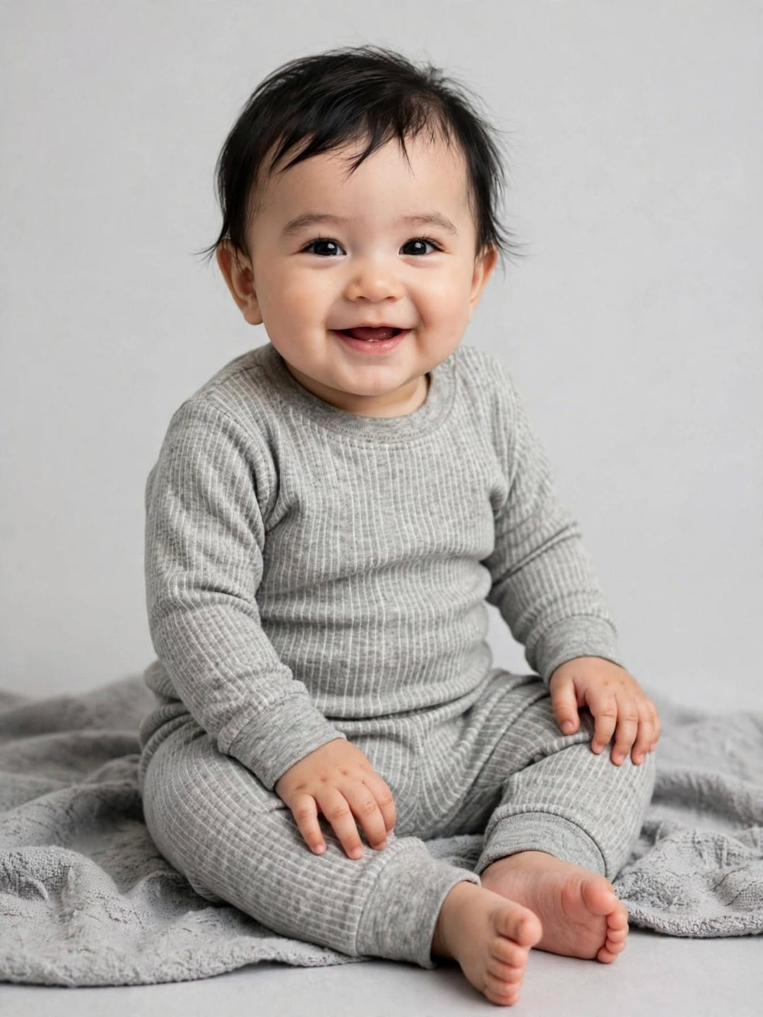 Neva thermal Set For Kids (Esancia)- Milange Grey - 2 pairs