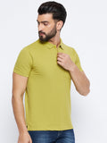 Neva Men Polo Neck Half Sleeves T-shirt Solid Pattern Chest Pocket