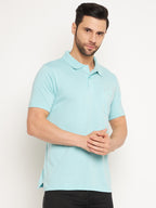 Neva Men Polo Neck Half Sleeves T-shirt Solid Pattern Chest Pocket