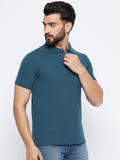 Neva Men Polo Neck Half Sleeves T-shirt Solid Pattern Chest Pocket