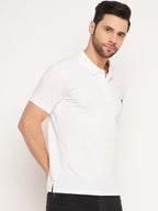 Neva Men Polo Neck Half Sleeves T-shirt Solid pattern