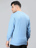 Neva Men Hoody Neck Full Sleeves Sweatshirt Typography with Stripes pattern