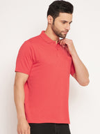 Neva Men Polo Neck Half Sleeves T-shirt Solid pattern Chest Pocket