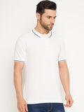 Neva Men Polo Neck Half Sleeves T-shirt Solid pattern Chest Pocket