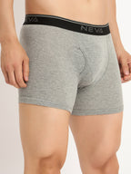Rib Boxer Brief Top Elastic with Front open Fly NEVA Pack Of 3 Breathability Trunks PEP09-ANT